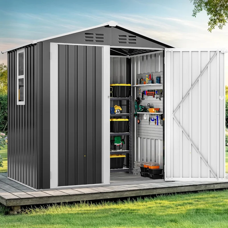 DWVO Metal Outdoor Storage Shed - Rank 4 in Best Cheap Sheds of 2025