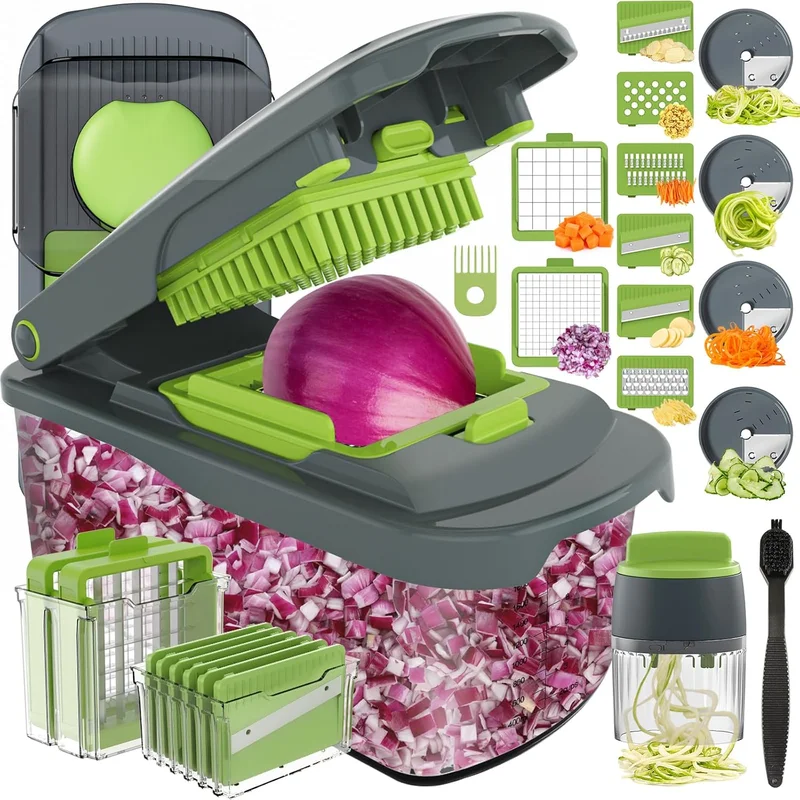 Ourokhome 12-in-1 Vegetable Chopper and Slicer - Rank 8 in Best Veggie Chopper of 2025