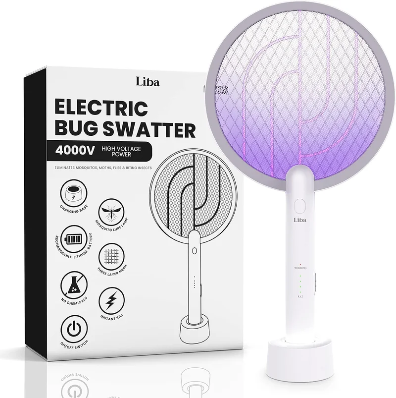 LiBa Electric Fly Swatter Racket 4000V - Rank 6 in Best Bug Zapper Racket of 2025