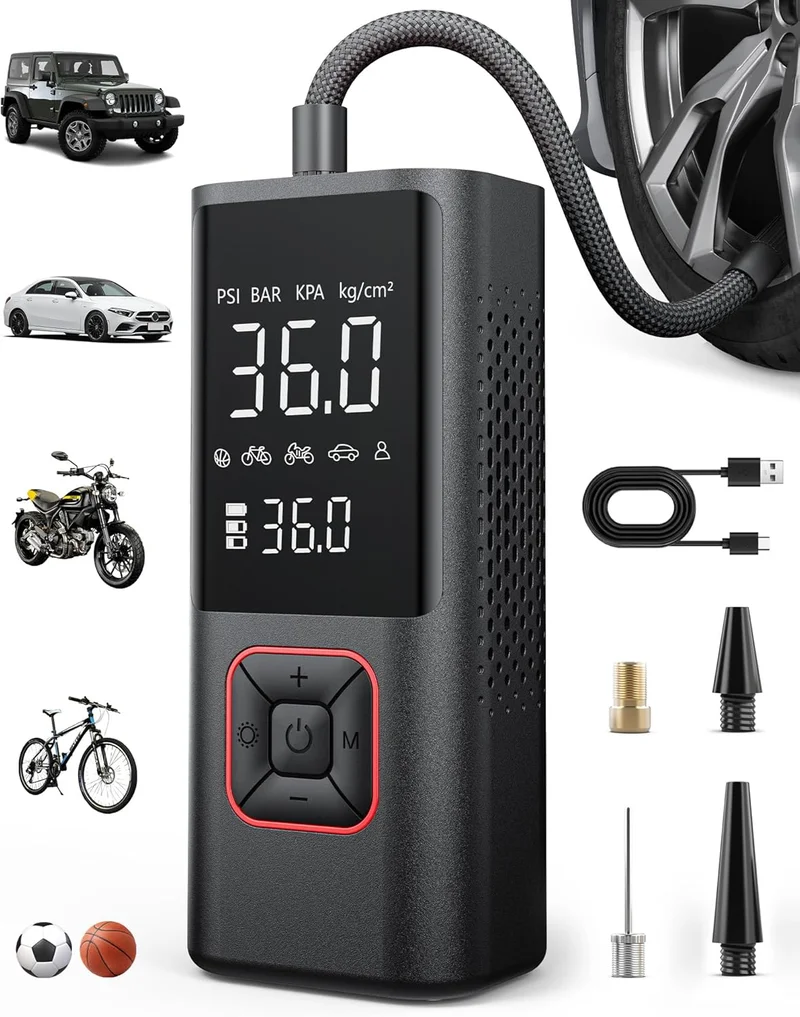 Powools Cordless Tire Inflator and Air Pump - Rank 6 in Best Portable Tire Inflator of 2025