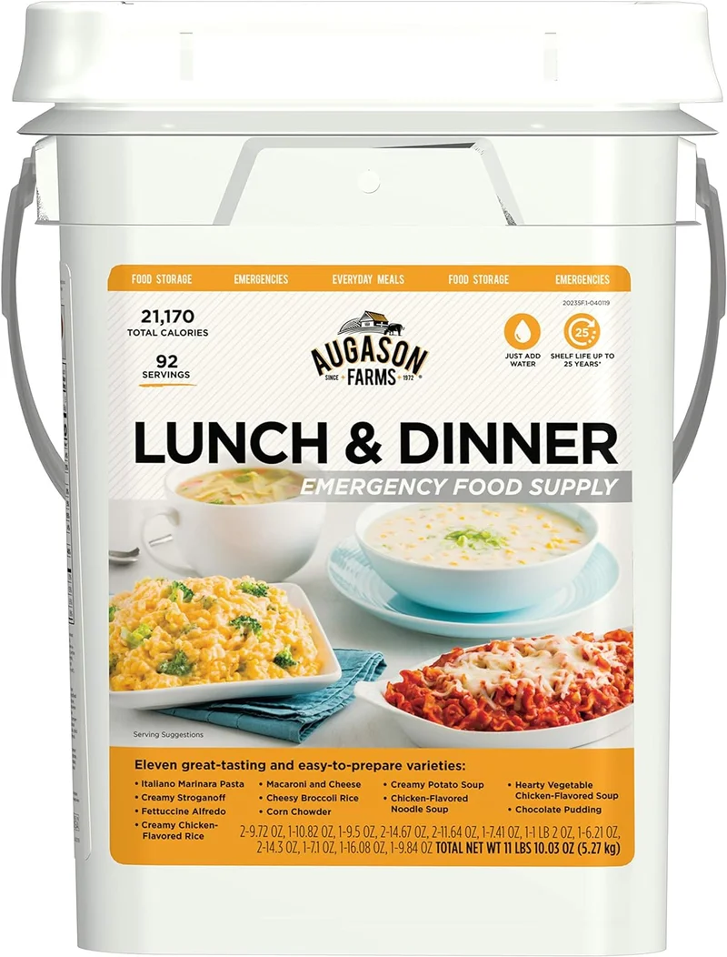 Augason Farms Emergency Food Supply Pail - Rank 9 in Best Emergency Food Supplier of 2025
