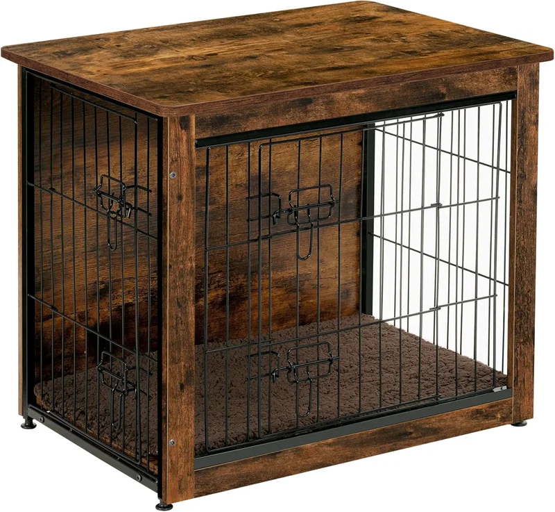 Dwanton Wooden Dog Crate with Cushion - Rank 10 in Best Dog Cages of 2025