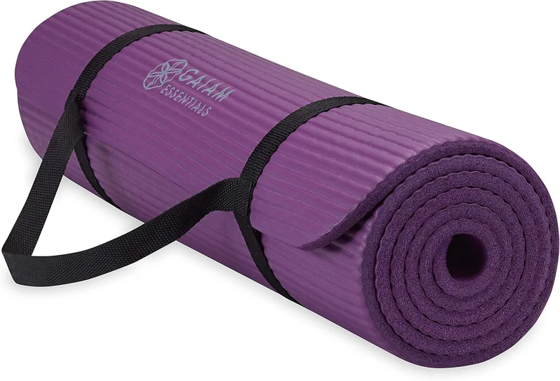 Gaiam Essentials Thick Yoga Mat with Carrier Strap - Rank 5 in Best Yoga Mat of 2025