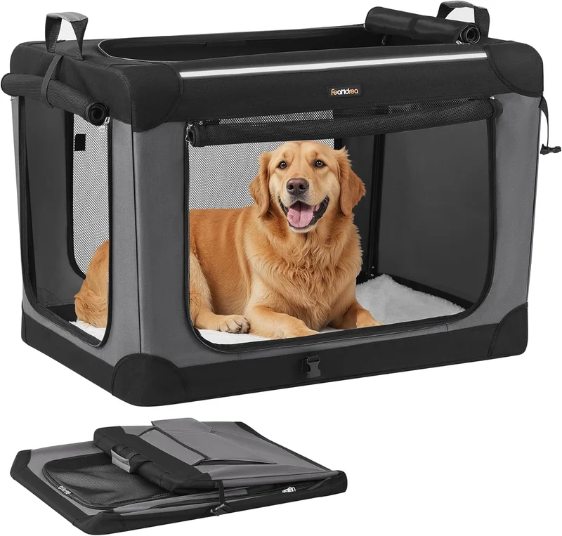 Feandrea Portable Dog Travel Crate 36-Inch - Rank 8 in Best Dog Crates For Large Dogs of 2025