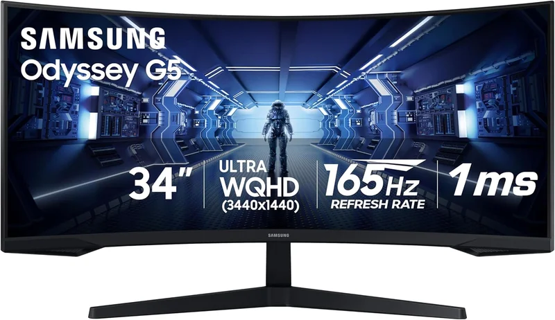 Samsung Odyssey G5 34" Ultra-Wide Gaming Monitor - Rank 7 in Best Gaming Tv of 2025