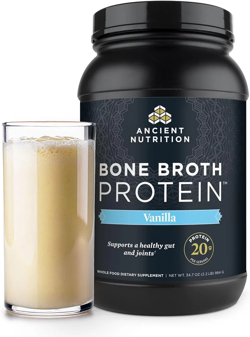 Ancient Nutrition Bone Broth Protein Powder Vanilla - Rank 5 in Best Bone Broth Protein of 2025