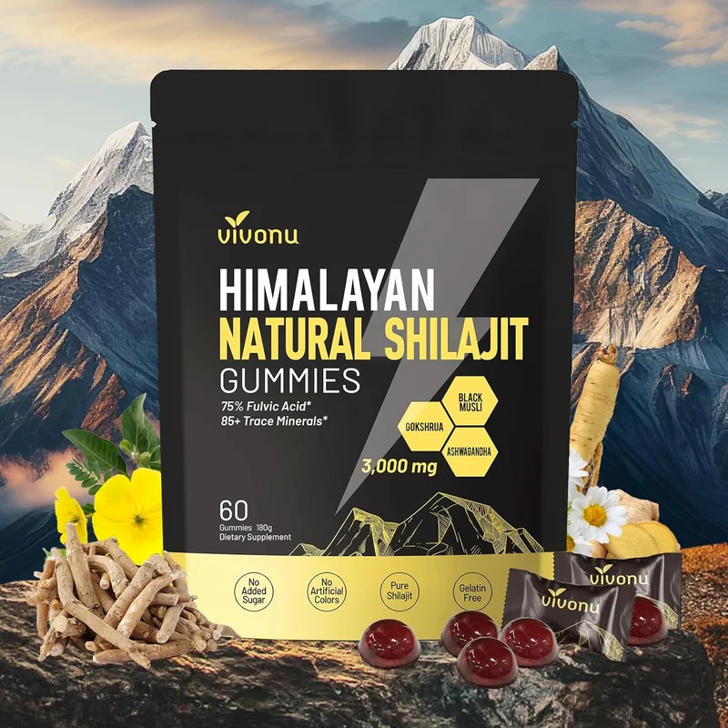 Shilajit Gummies with Ashwagandha and Fulvic Acid - Rank 10 in Best Pure Shilajit of 2025