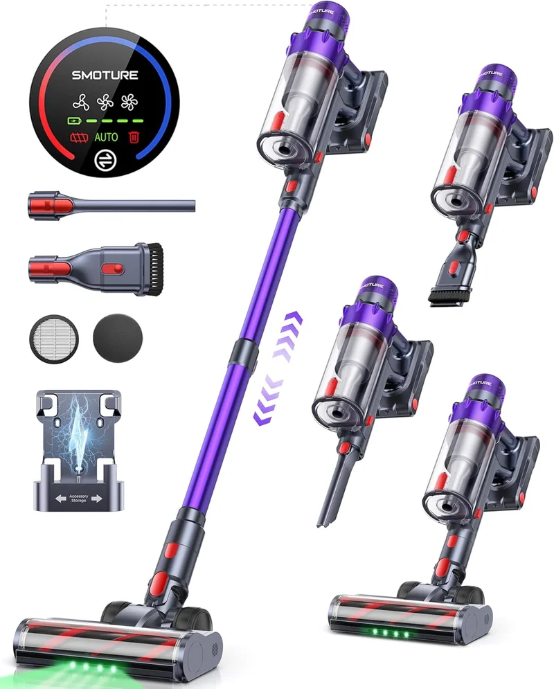 SMOTURE Cordless Stick Vacuum Cleaner 550W - Rank 6 in Best Dyson V15 of 2025