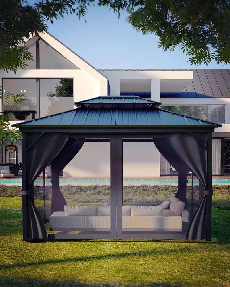 GAOMON 12'x14' All-Weather Gazebo - Rank 7 in Best Metal Gazebo of 2025