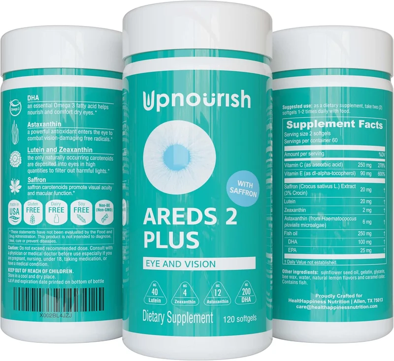 UpNourish AREDS 2+ Eye Supplement - Rank 4 in Best Eye Vitamins of 2025