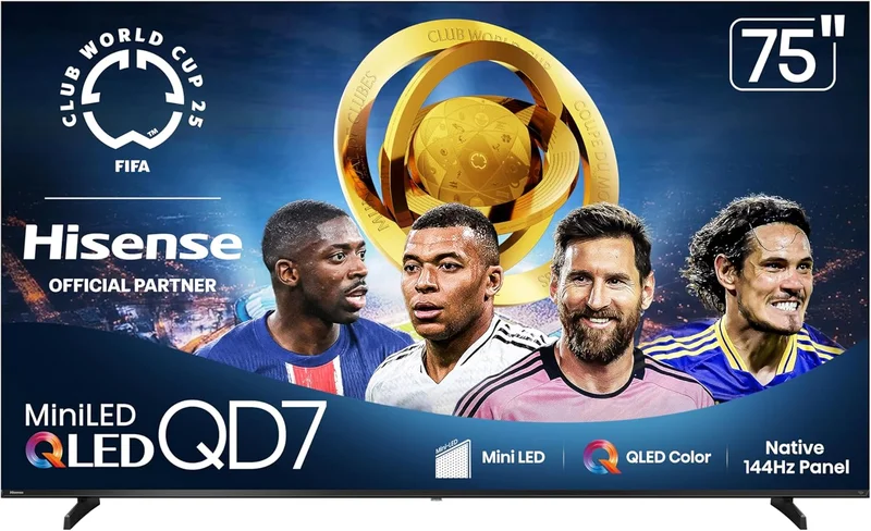 Hisense 75" QD7 Series Mini-LED TV - Rank 6 in Best Hisense 75 Inch Tv of 2025