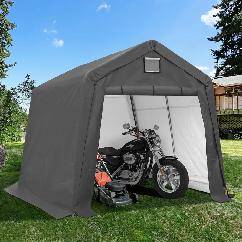Raysfung 10' x 10' Portable Storage Shelter Shed - Rank 10 in Best Portable Building of 2025