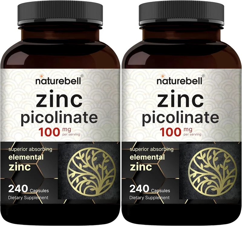 NatureBell Zinc Picolinate 100mg, 480 Count - Rank 9 in Best Zinc Supplements of 2025