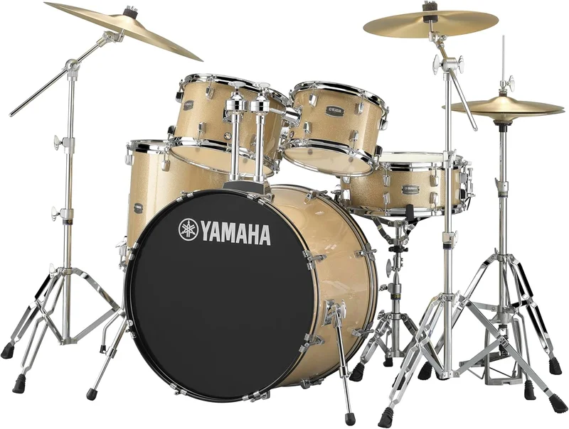 Yamaha Rydeen 5-Piece Drum Set, Champagne Glitter - Rank 3 in Best Drum Sets of 2025
