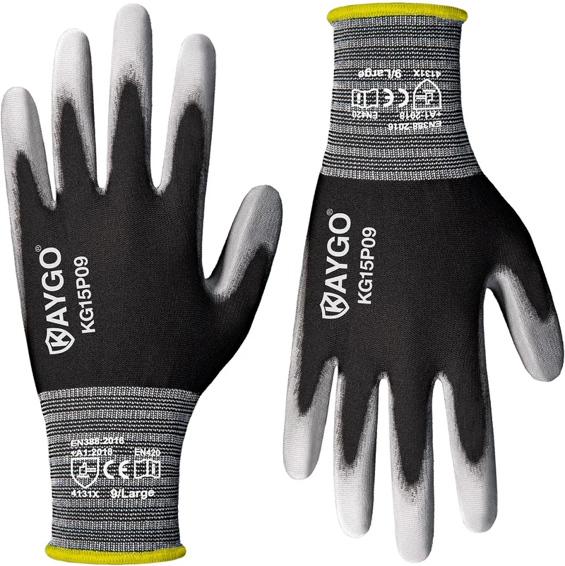 KAYGO KG15P PU Coated Work Gloves - Rank 3 in Best Work Gloves of 2025