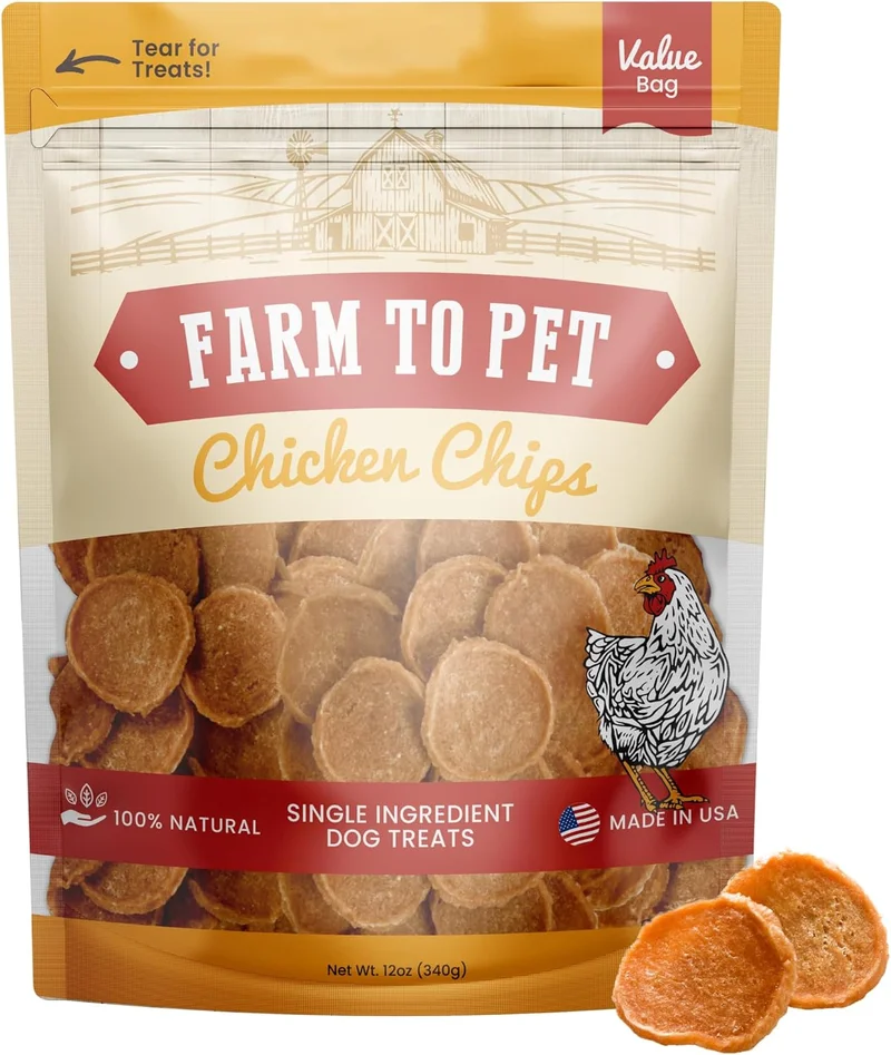 Farm To Pet Chicken Chips Dog Treats - Rank 5 in Best Dog Snack of 2025