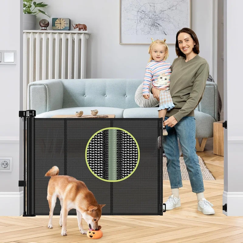 Reinforced Retractable Baby and Pet Gate - Rank 9 in Best Doggie Gate of 2025