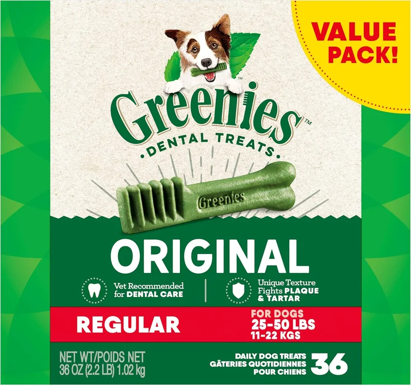 Greenies Dog Dental Chews 36 Pack - Rank 6 in Best Dog Snack of 2025