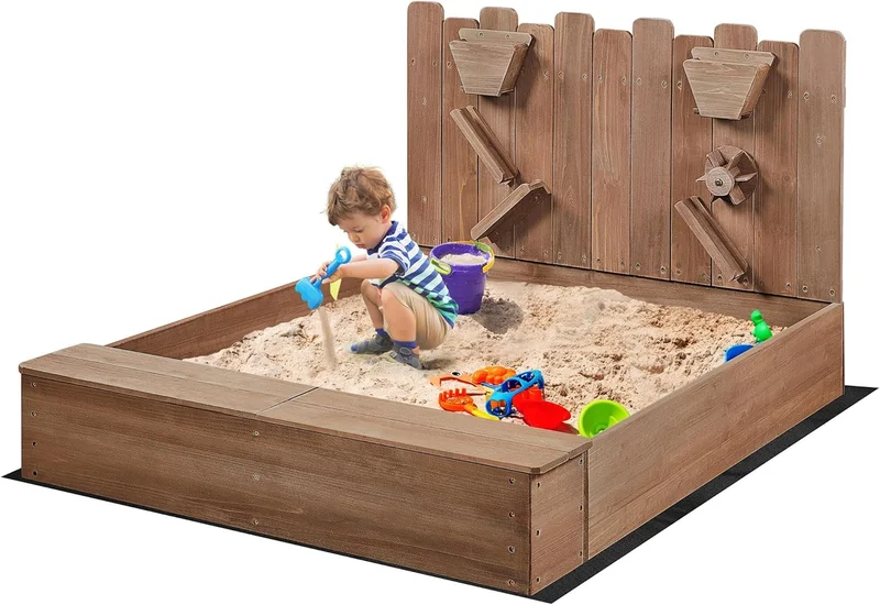 Yaheetech Kids Wood Sandbox with Accessories - Rank 7 in Best Sandbox of 2025