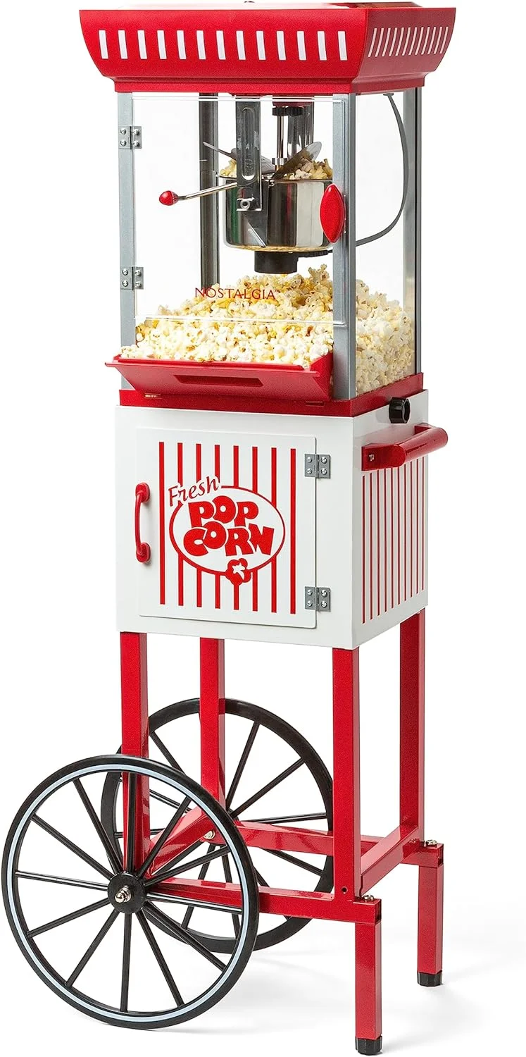 Nostalgia Vintage Popcorn Maker Cart - Rank 5 in Best Popcorn Popper Machine of 2025