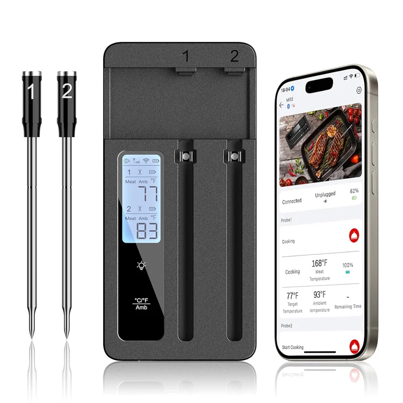 ROUUO Smart Wireless Meat Thermometer - Rank 9 in Best Wireless Meat Thermometer of 2025
