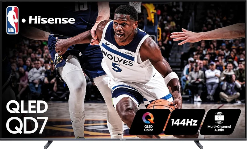 Hisense 100-Inch QD7 Series QLED 4K UHD Smart TV - Rank 3 in Best 95 Inch Tv of 2025