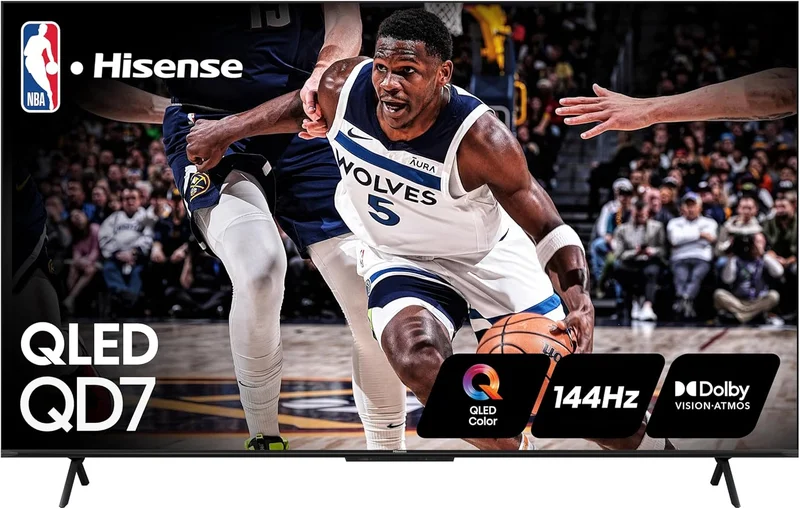 Hisense 85-Inch QD7 Series QLED 4K UHD Smart TV (2024 Model) - Rank 3 in Best Hisense 85 Inch Tv of 2025
