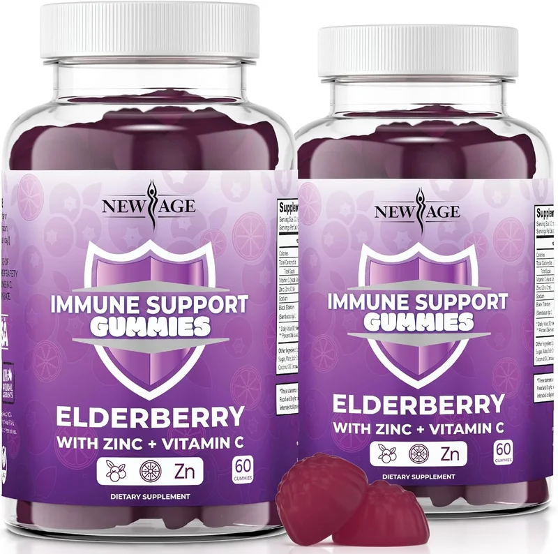 New Age Elderberry Immune Support Gummies - Rank 10 in Best Immune System Support of 2025