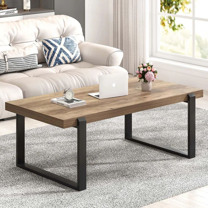 FOLUBAN Rustic Coffee Table Oak - Rank 2 in Best Coffee Tables of 2025