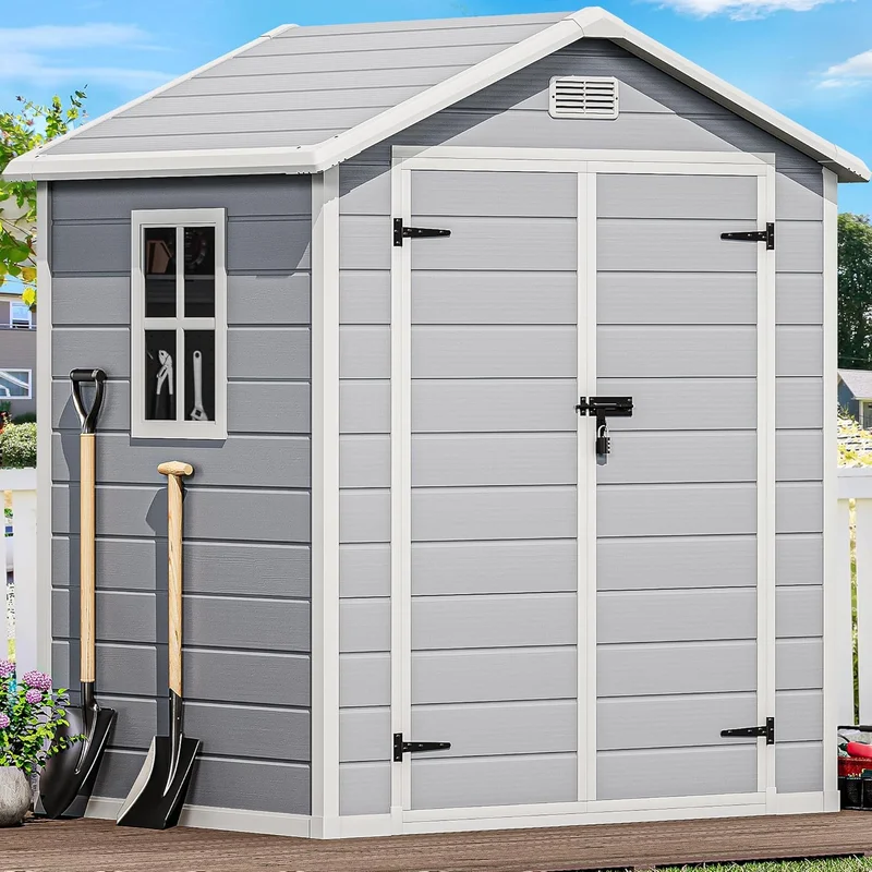 DWVO Outdoor Resin Storage Shed - Rank 8 in Best Sheds of 2025