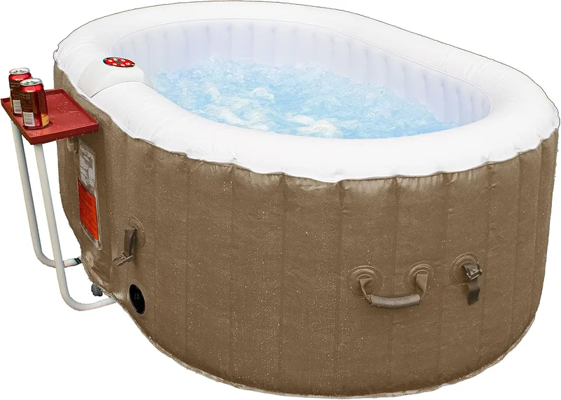 ALEKO Inflatable Jetted Bubble Hot Tub HTIO2BRWH - Rank 10 in Best One Person Hot Tub of 2025