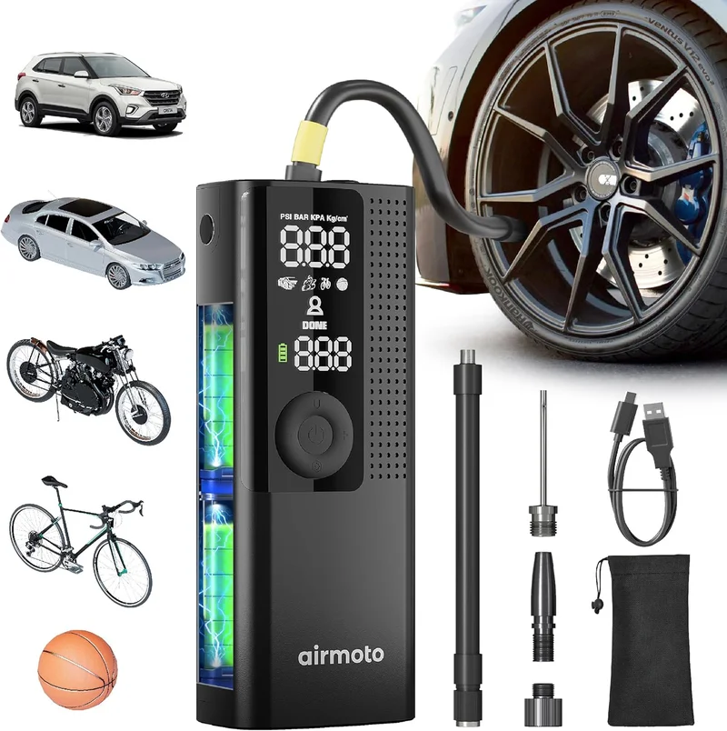 Airmoto Portable Tire Inflator Compressor - Rank 4 in Best Portable Tire Inflator of 2025