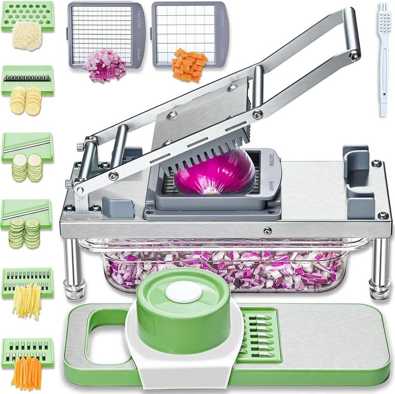 All-in-1 Vegetable Chopper and Mandoline Slicer - Rank 3 in Best Veggie Chopper of 2025