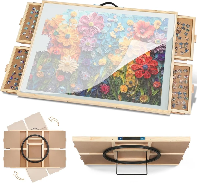 DIKASHI Tilting & Rotating Puzzle Board - Rank 7 in Best Rotating Puzzle Board of 2025