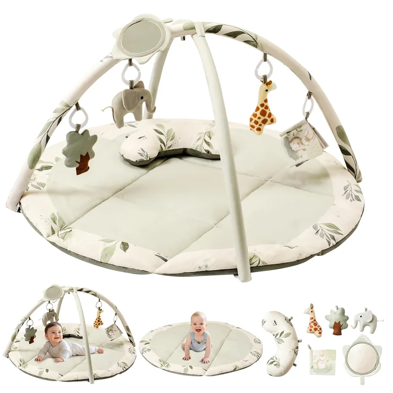 Fortella Baby Play Gym and Mat Sage Green - Rank 4 in Best Newborn Play Mat of 2025