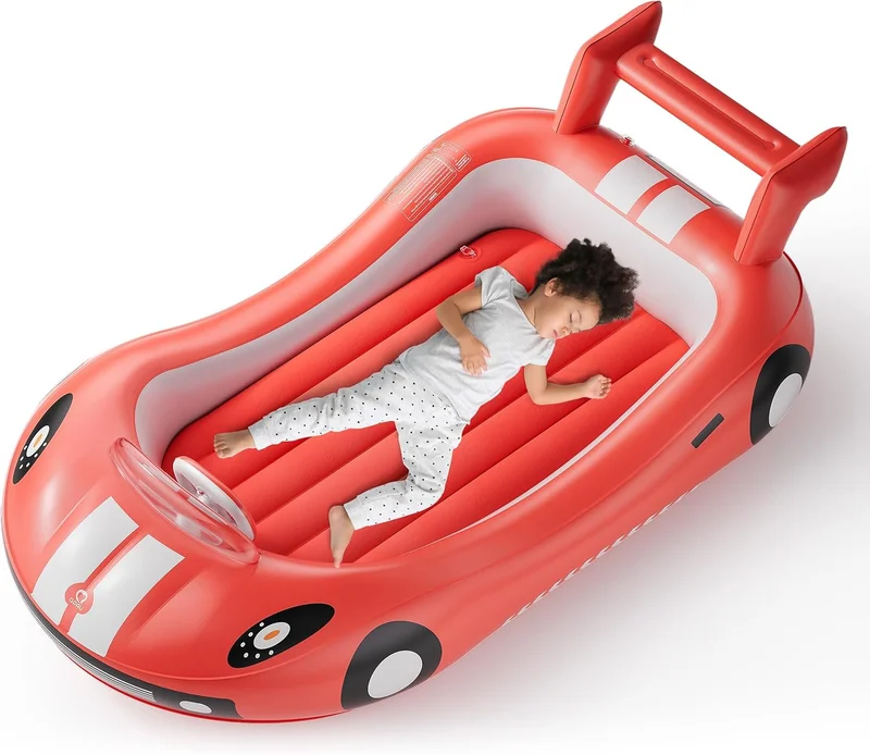 QPAU Inflatable Kids Bed with Sides - Rank 6 in Best Portable Toddler Beds of 2025