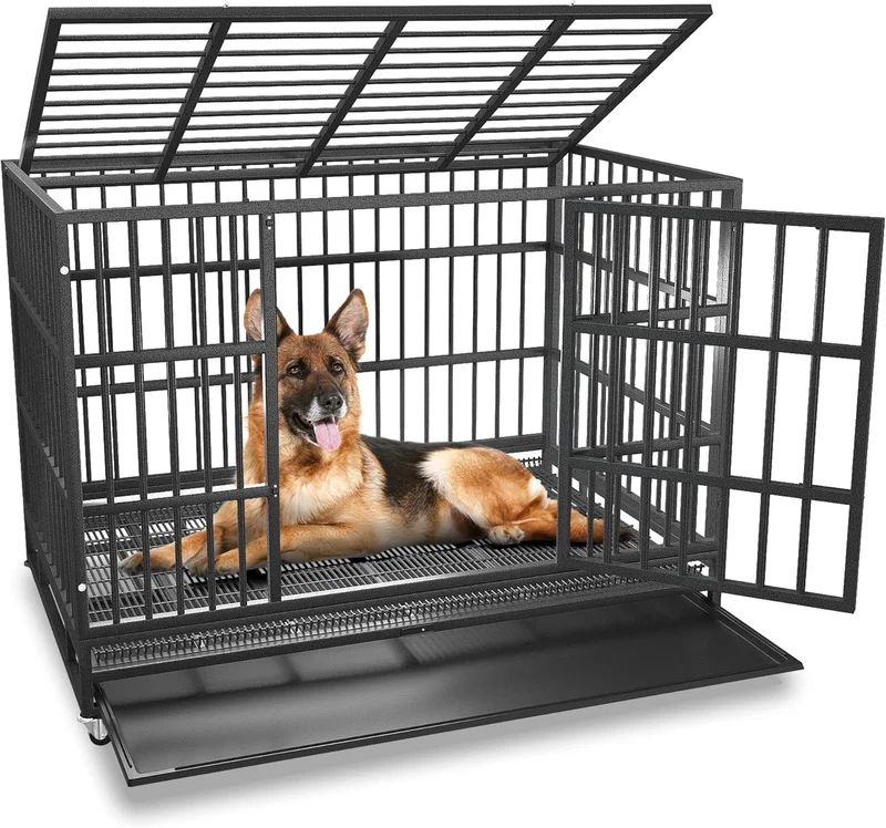 BOLDBONE Heavy Duty Dog Crate for Large Dogs - Rank 7 in Best Dog Cage Crate of 2025