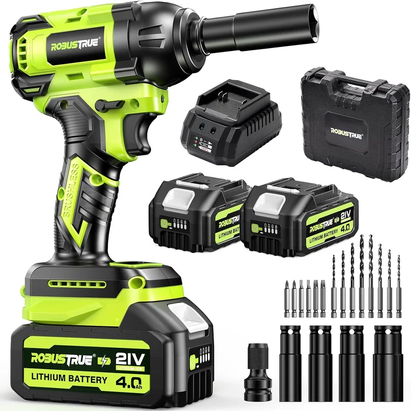Robustrue Cordless Impact Wrench 406Ft-lbs Brushless - Rank 3 in Best Impact Wrench of 2025