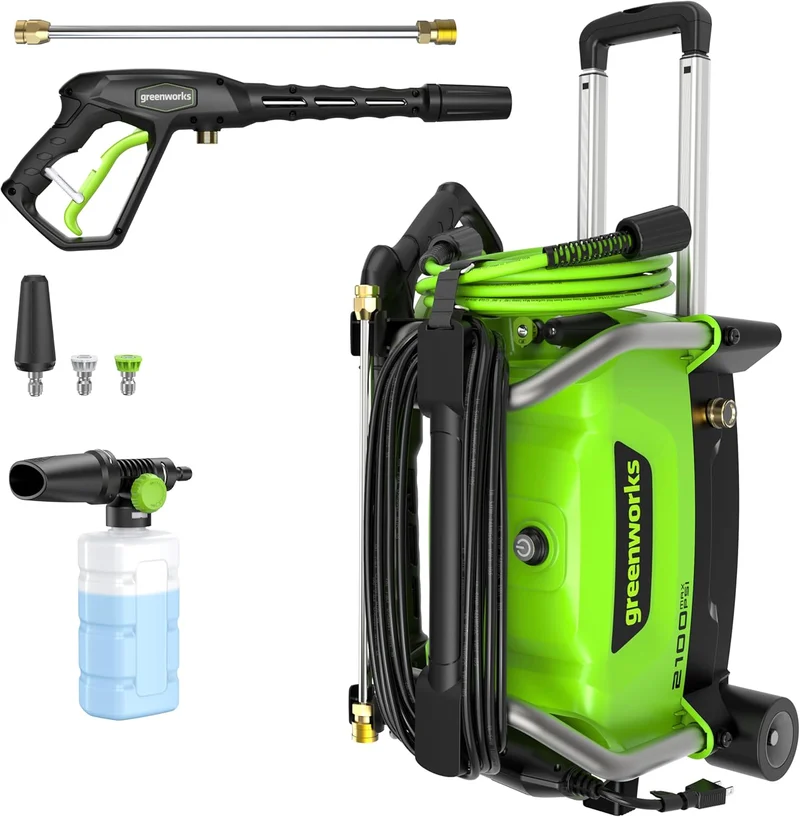 Greenworks 2100 PSI Electric Pressure Washer - Rank 9 in Best Power Washer of 2025
