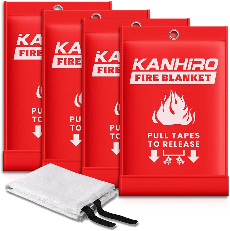 KANHIRO Fire Blanket 4 Pack - Rank 2 in Best Fire Blanket of 2025
