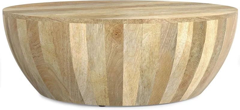 Elmbrook Mango Wood Round Coffee Table - Rank 4 in Best Coffee Tables of 2025