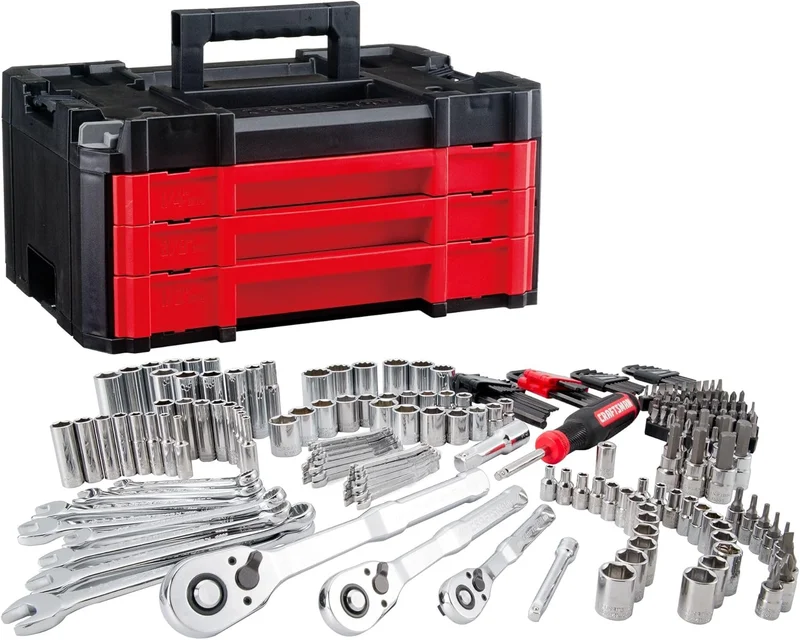 CRAFTSMAN VERSASTACK Mechanics Tool Set, 230 Piece - Rank 3 in Best Socket Set of 2025