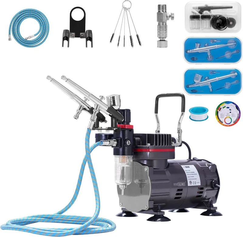 VIVOHOME Airbrush Kit with Compressor and Guns - Rank 7 in Best Airbrush of 2025