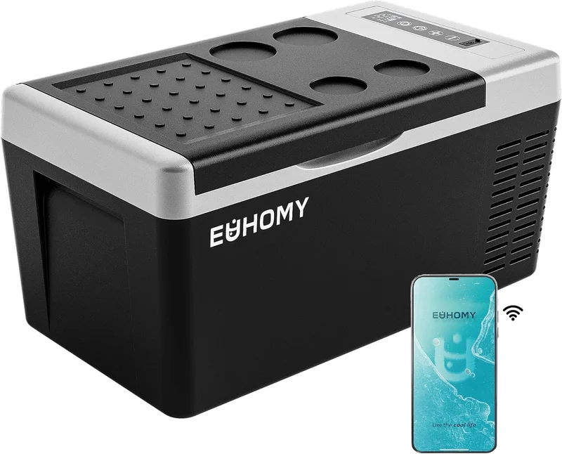 Euhomy Portable Car Fridge Freezer 19QT - Rank 2 in Best Car Refrigerator of 2025
