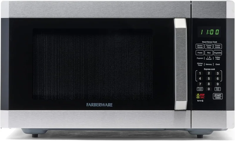 Farberware 1100-Watt Smart Sensor Microwave, 1.6 cu ft - Rank 8 in Best Microwave of 2025