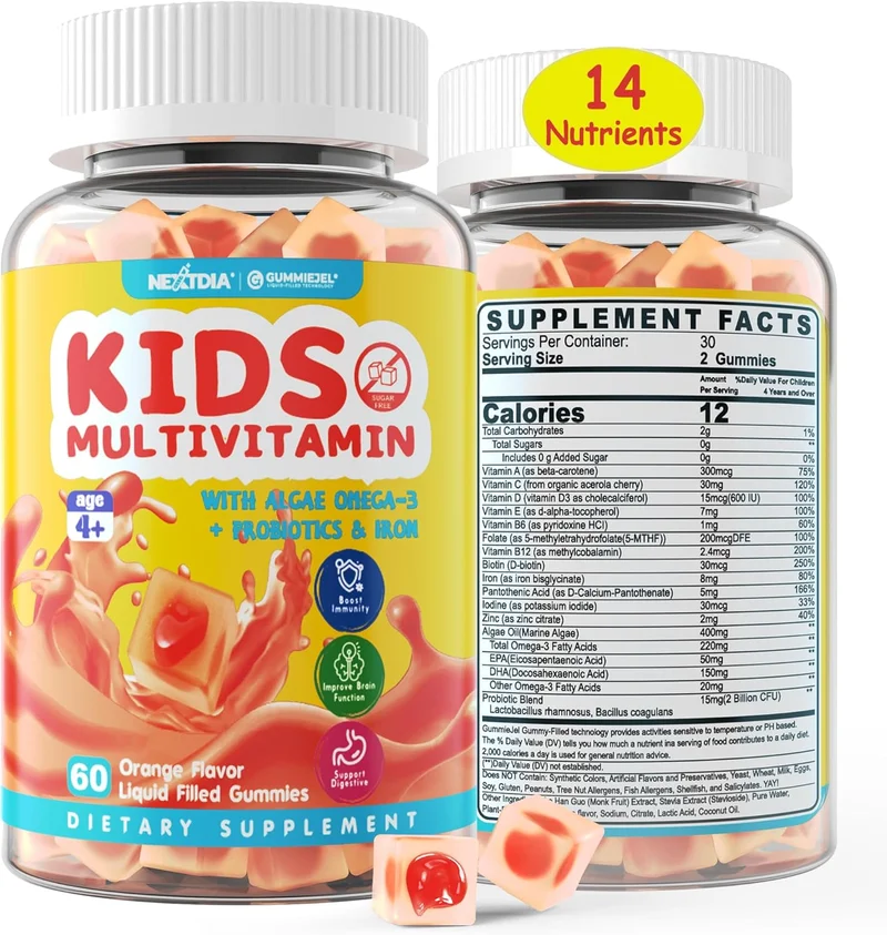 Nextdia Sugar Free Kids Multivitamin Gummies - Rank 2 in Best Vitamin Gummies For kids of 2025