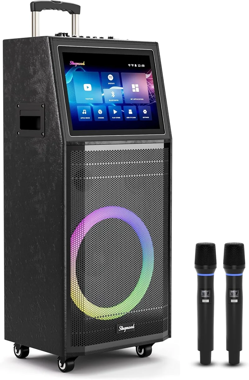 SINGMOOD S100 Portable Karaoke Machine with Display - Rank 5 in Karaoke Machines With Screen