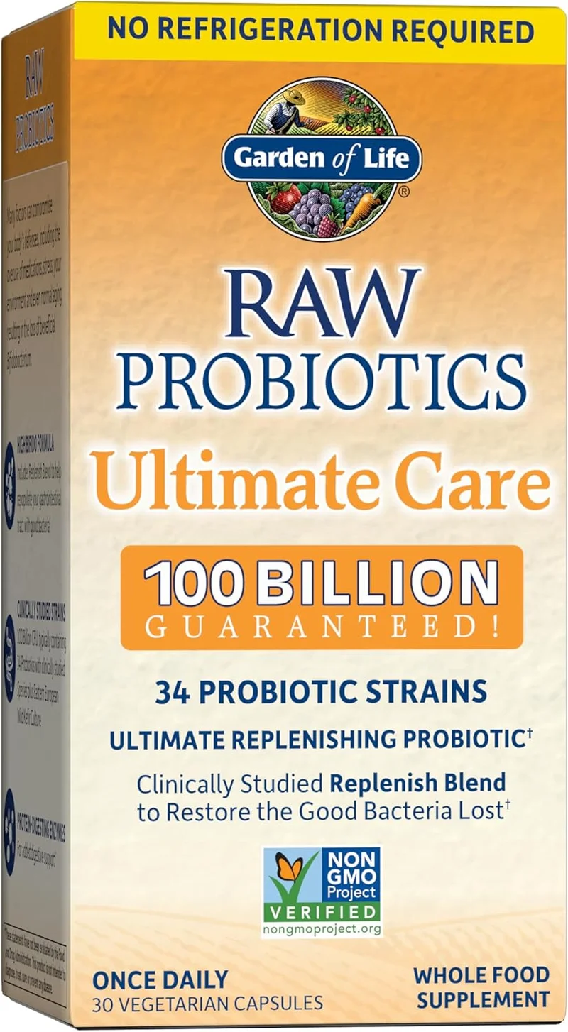 Garden of Life Raw Probiotics 100 Billion CFU - Rank 5 in Best Probiotics For Men of 2025