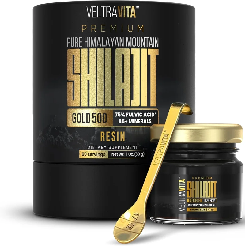 VeltraVita Himalayan Shilajit Resin Gold 500 - Rank 5 in Best Shilajit Resin of 2025