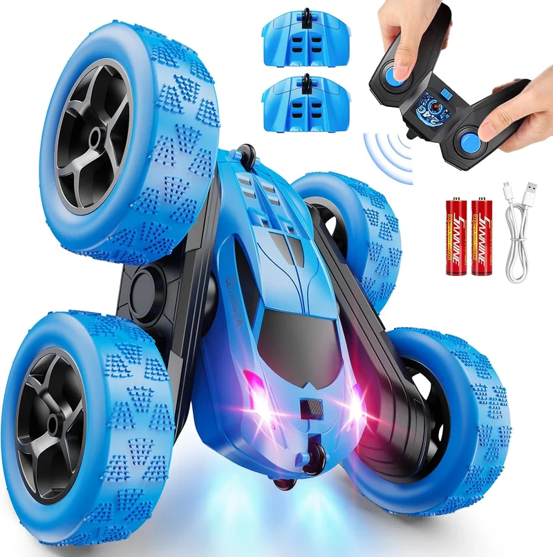QUNREDA RC Stunt Car with LED Lights - Rank 5 in Best Cars For Kids of 2025